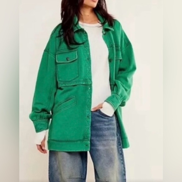 Free People Jackets & Blazers - Free People Dawson Chore
Jacket Green Jolly Rancher small
